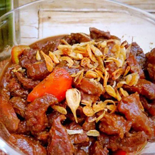 Daging Kambing Iris Manis Pedas