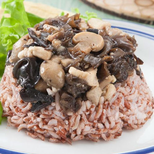 Nasi Merah Rempah Dengan Jamur