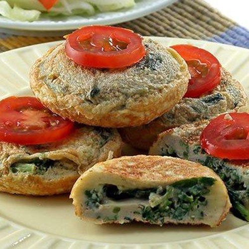 Telur Panggang Bayam